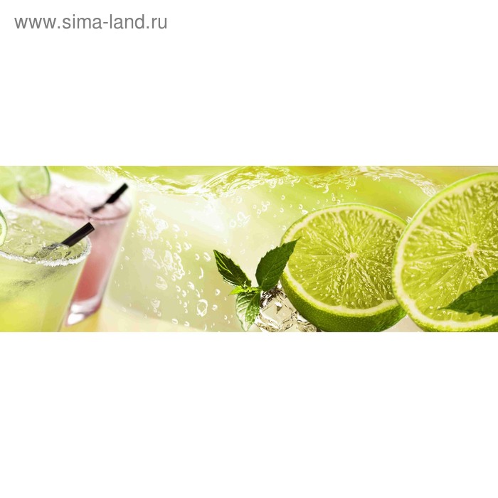 фото Кухонный фартук 1800х600 мм, закалённое стекло 4 мм, 6 отверстий под крепёж, цвет фр0043