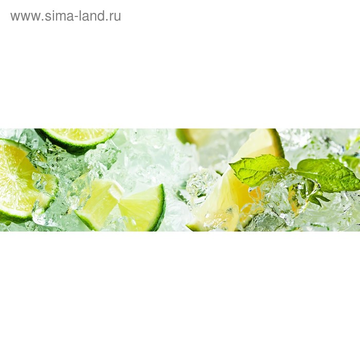 фото Кухонный фартук 2100х600 мм, закалённое стекло 4 мм, 6 отверстий под крепёж, цвет фо0054