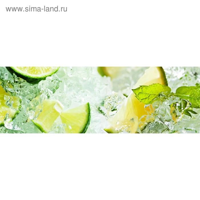 фото Кухонный фартук 1800х600 мм, закалённое стекло 4 мм, 6 отверстий под крепёж, цвет фо0054