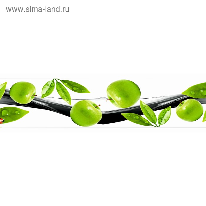 фото Кухонный фартук 2100х600 мм, закалённое стекло 4 мм, 6 отверстий под крепёж, цвет фр0020