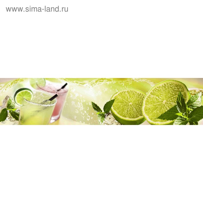 фото Кухонный фартук 2600х600 мм, закалённое стекло 4 мм, 6 отверстий под крепёж, цвет фр0043