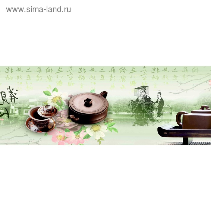 фото Кухонный фартук 1600х600 мм, закалённое стекло 4 мм, 6 отверстий под крепёж, цвет арт1