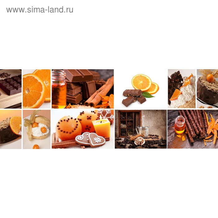 фото Кухонный фартук 1600х600 мм, закалённое стекло 4 мм, 6 отверстий под крепёж, цвет фр0090