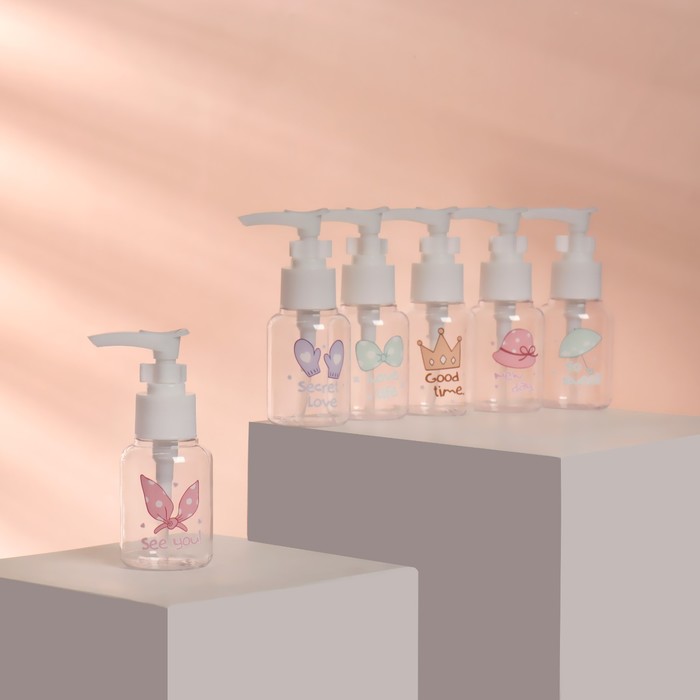 Бутылочка для хранения, с дозатором и ограничителем, 50 мл, рисунок МИКС
Бутылочка для хранения, с дозатором и ограничителем, 50 мл, рисунок МИКС