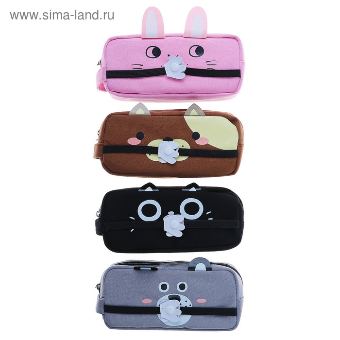 фото Пенал школьный «молчание - золото», на молнии, микс