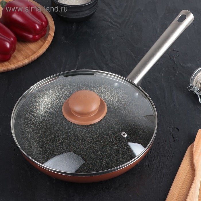 Сковорода глубокая Induction, d=24 см, стеклянная крышка
Сковорода глубокая Induction, d=24 см, стеклянная крышка