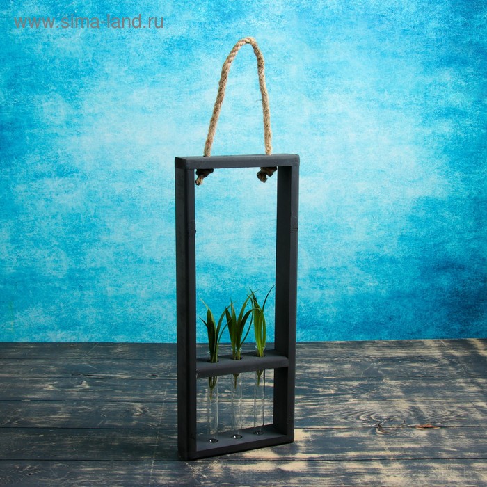 Кашпо деревянное 18×5×40 см с 3 колбами 15 см "Рамка Экстра", ручка, чёрный Дарим Красиво
Кашпо деревянное 18×5×40 см с 3 колбами 15 см "Рамка Экстра", ручка, чёрный Дарим Красиво