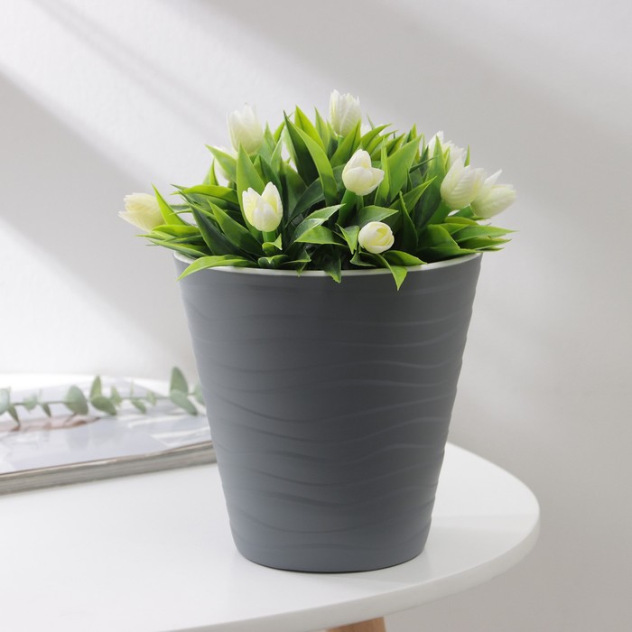 Кашпо со вставкой «Валенсия», 2 л, цвет антрацит
Кашпо со вставкой «Валенсия», 2 л, цвет антрацит