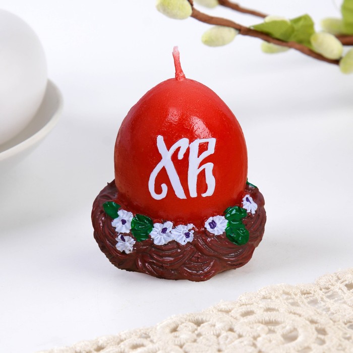 Свеча пасхальная «Яйцо в гнезде», 4.5 х 5.3 см
Свеча пасхальная «Яйцо в гнезде», 4.5 х 5.3 см