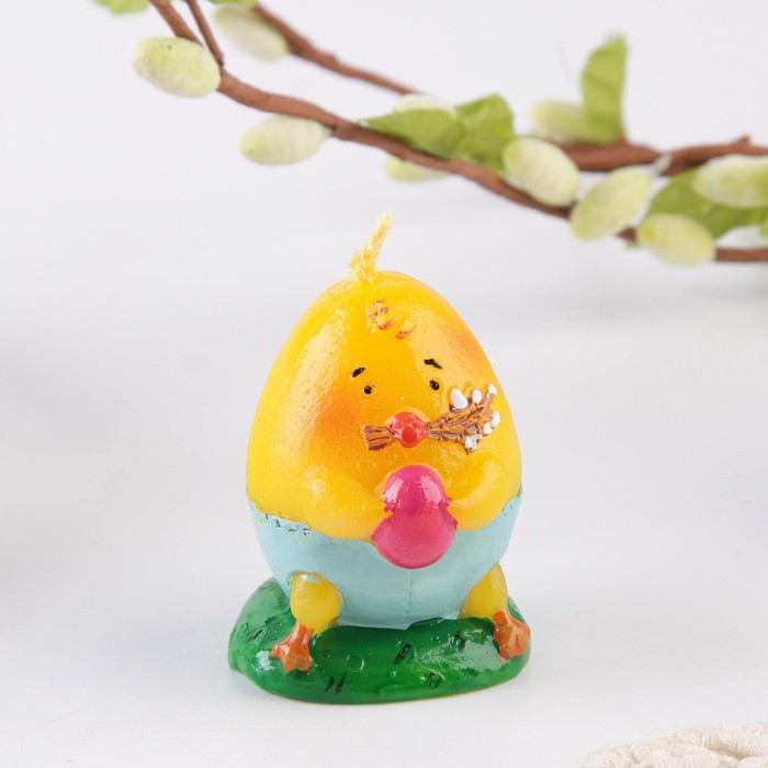 Свеча пасхальная «Цыплёнок с вербой», 4 х 5.3 см
Свеча пасхальная «Цыплёнок с вербой», 4 х 5.3 см