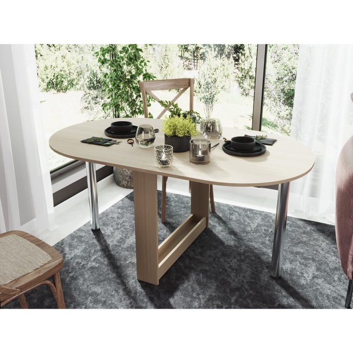 фото Стол-книжка, 860(1548) × 900 × 740 мм, цвет белёный дуб сокол