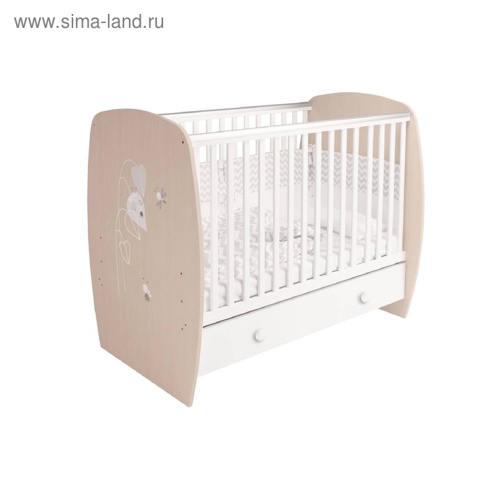 Кроватка детская Polini kids French 710, Amis, с ящиком, цвет белый-дуб пастельный
Кроватка детская Polini kids French 710, Amis, с ящиком, цвет белый-дуб пастельный
