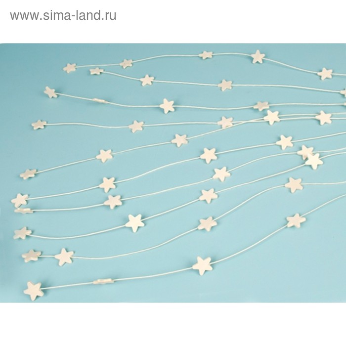 Ротанг со звёздами, 110 см, 10 шт., белый 
Ротанг со звёздами, 110 см, 10 шт., белый