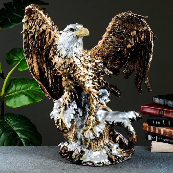 фото Фигура "орел большой с крыльями" бронза, 52х37х57см хорошие сувениры
