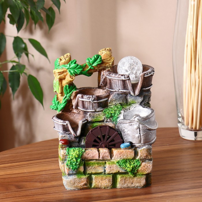 Фонтан "Ручей с ведёрком" 10*14*19 см (с подсветкой)
Фонтан "Ручей с ведёрком" 10*14*19 см (с подсветкой)