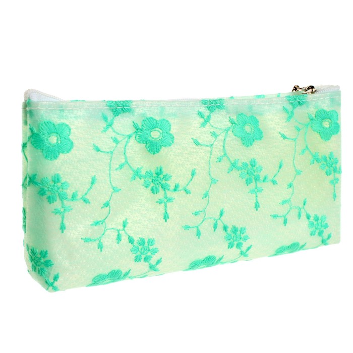Пенал школьный "Цветы", на молнии, рельефный, зелёный
Пенал школьный "Цветы", на молнии, рельефный, зелёный