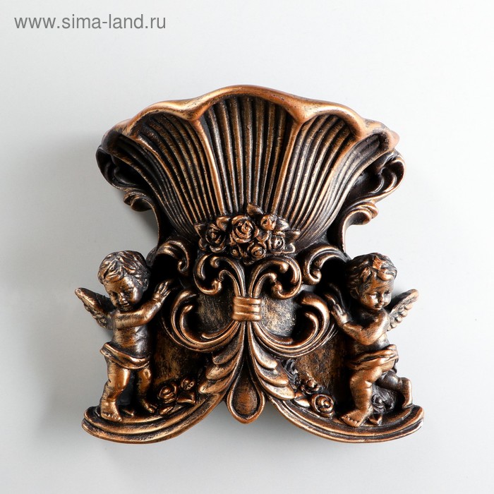 Кашпо настенное декоративное "Ангел", бронзовое, гипс, 20х11х23 см
Кашпо настенное декоративное "Ангел", бронзовое, гипс, 20х11х23 см