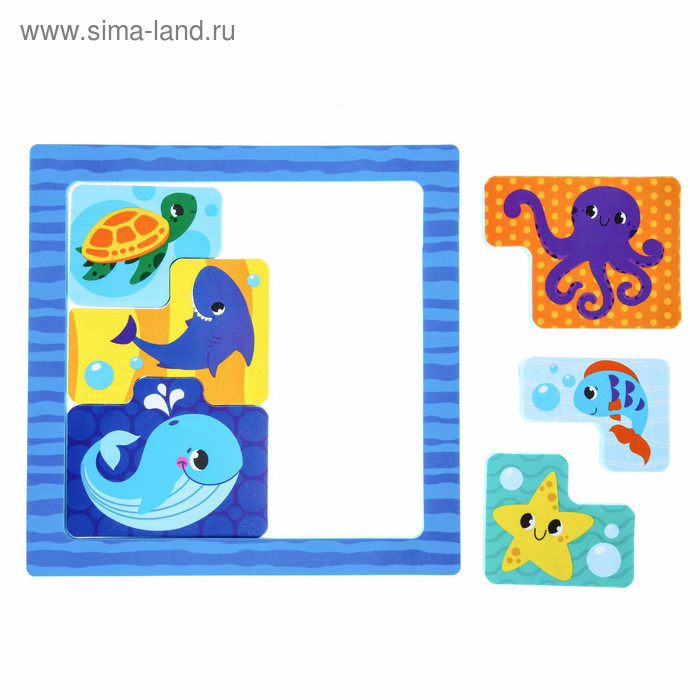 Развивающий пазл в рамке для ванны «Тетрис. Подводный мир», из EVA, 8 деталей
Развивающий пазл в рамке для ванны «Тетрис. Подводный мир», из EVA, 8 деталей