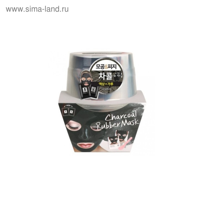 фото Альгинатная маска lindsay luxury charcoal magic mask cup pack с углем на гелевой основе, 120 г