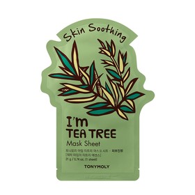 Тканевая маска успокаивающая Tony Moly I'm Tea Tree Mask с экстрактом чайного дерева, 21мл
Тканевая маска успокаивающая Tony Moly I'm Tea Tree Mask с экстрактом чайного дерева, 21мл