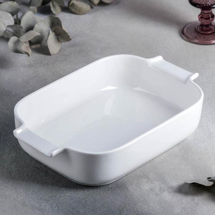 Форма для запекания с ручками, 1,65 л, 28,5×18 см, цвет белый
Форма для запекания с ручками, 1,65 л, 28,5×18 см, цвет белый