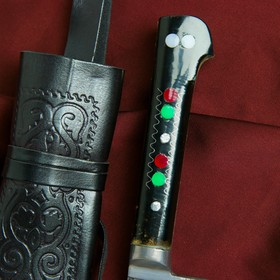 Нож Корд Куруш - оргстекло, гарда олово, Чуст, заточка от середины ШХ-15 (15-17см)
Нож Корд Куруш - оргстекло, гарда олово, Чуст, заточка от середины ШХ-15 (15-17см)
