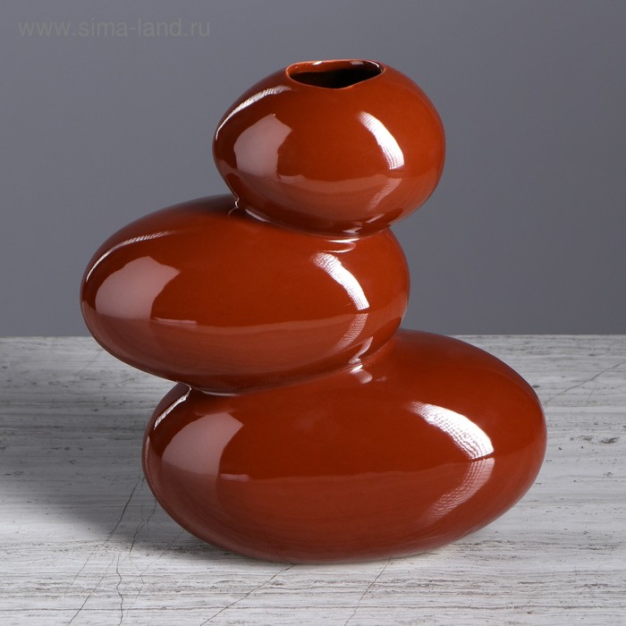 Ваза керамическая "Сбалансированные камни", настольная, коричневая, 20 см
Ваза керамическая "Сбалансированные камни", настольная, коричневая, 20 см