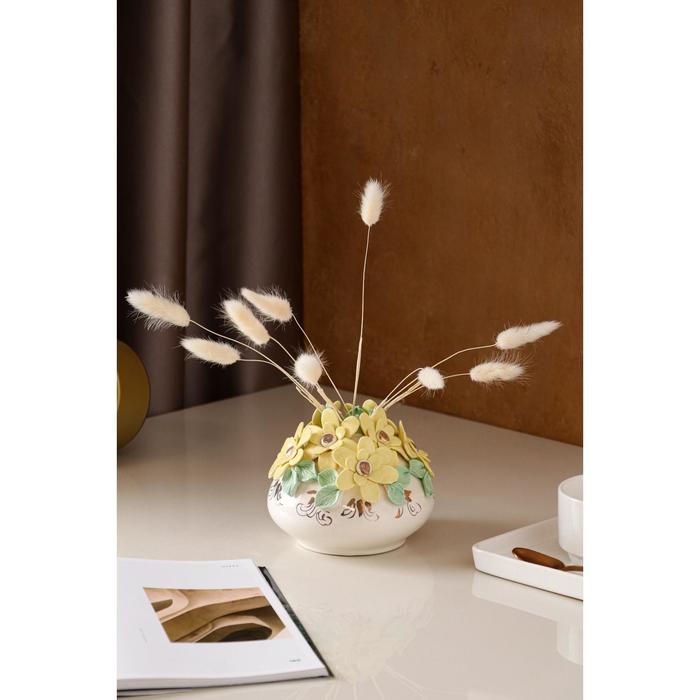 Ваза керамическая "Восточная", настольная, лепка цветы, 12 см, авторская работа
Ваза керамическая "Восточная", настольная, лепка цветы, 12 см, авторская работа