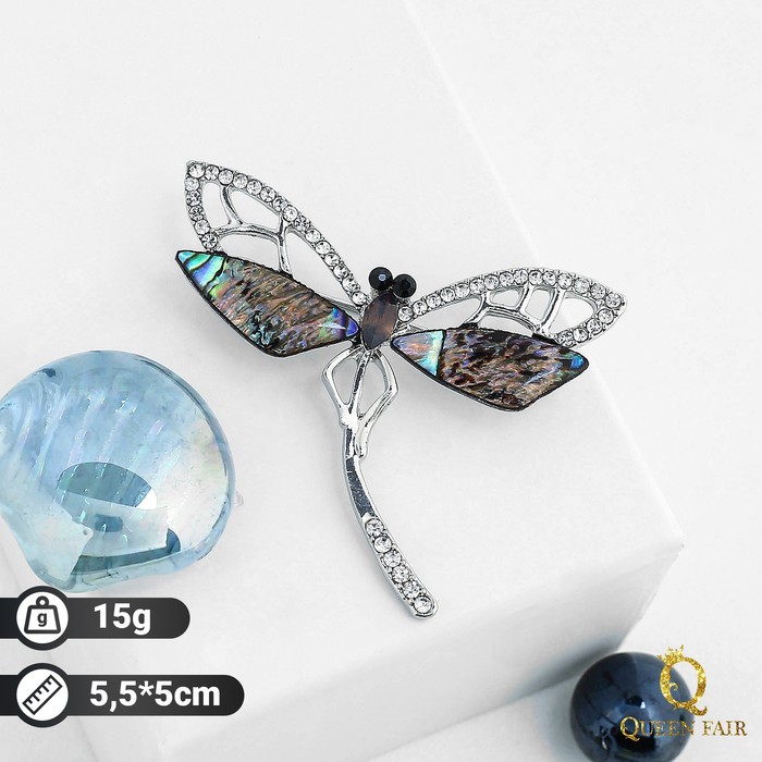 Брошь "Галиотис" стрекоза, в серебре 
Брошь "Галиотис" стрекоза, в серебре