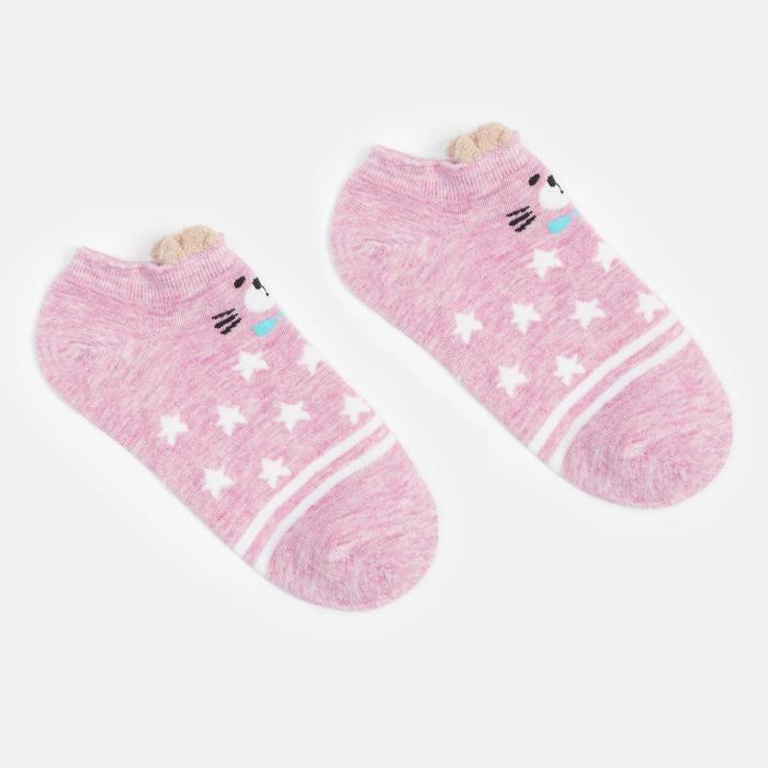 Носки-невидимки женские "Мишка" цвет розовый, р-р 23-25 (36-40)
Носки-невидимки женские "Мишка" цвет розовый, р-р 23-25 (36-40)