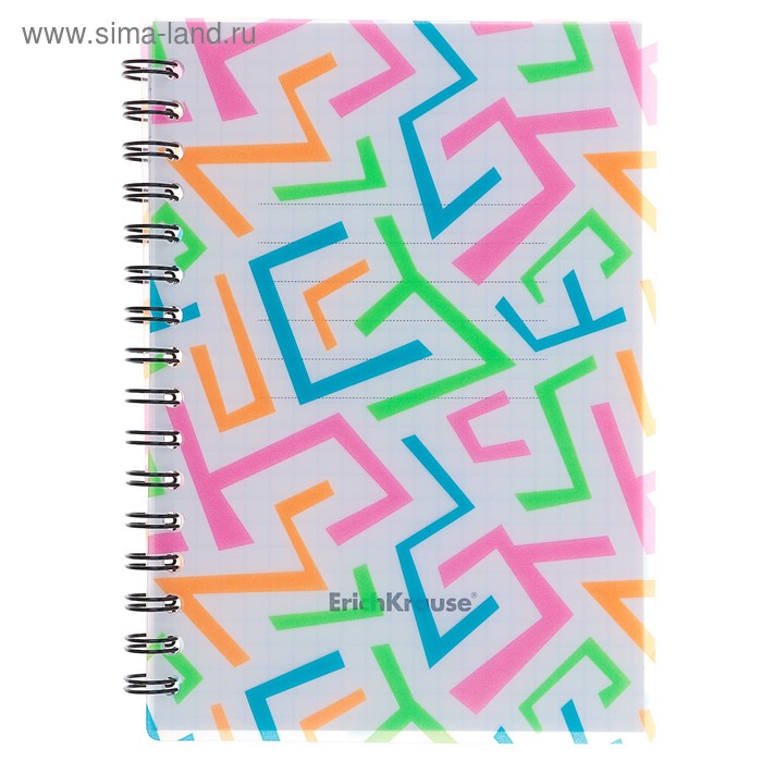 Тетрадь А6, 60 листов в клетку, на гребне Erich Krause Lines, пластиковая обложка, бок офсет
Тетрадь А6, 60 листов в клетку, на гребне Erich Krause Lines, пластиковая обложка, бок офсет