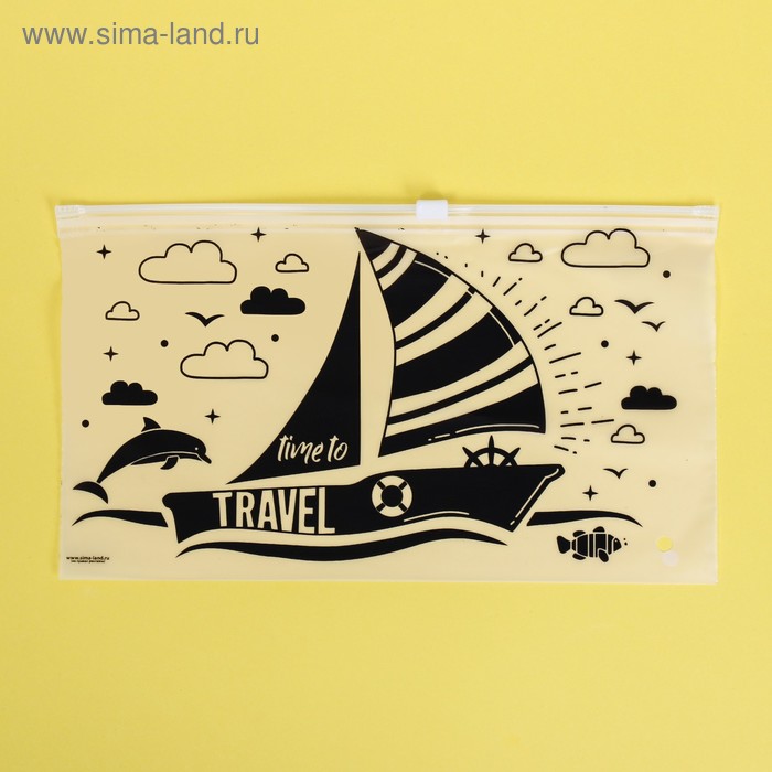 Пакет для хранения вещей Time to travel, 25 × 14.5 см 
Пакет для хранения вещей Time to travel, 25 × 14.5 см