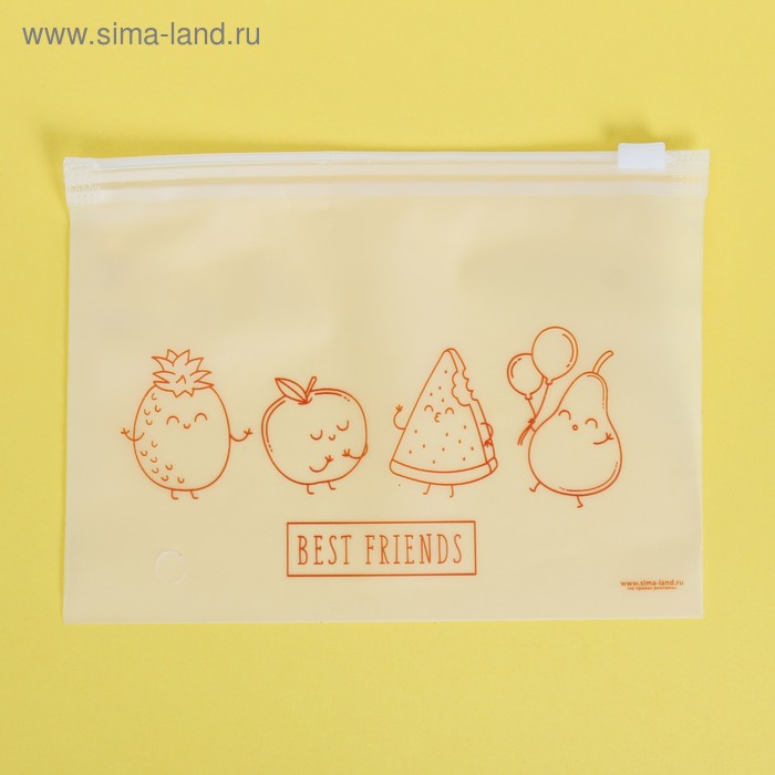 Пакет для хранения еды горизонтальный «Еда‒лучший друг», 16 × 9 см
Пакет для хранения еды горизонтальный «Еда‒лучший друг», 16 × 9 см