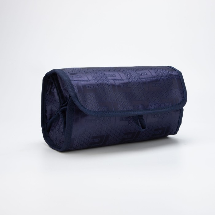 фото Косметичка дорожная, 4 отдела на молнии, цвет синий