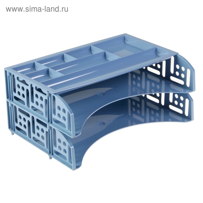 Набор лоток для бумаг горизонтальный Стамм "Field" 2 шт. + органайзер, прозрачный, серо-голубой, Berlin
Набор лоток для бумаг горизонтальный Стамм "Field" 2 шт. + органайзер, прозрачный, серо-голубой, Berlin