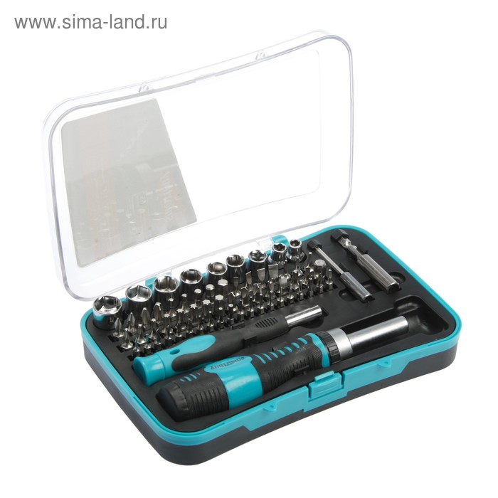 Отвертки Smartbuy, с набором бит, 65 предметов, 2 отвертки, 52 биты, 9 головок, CR-V
Отвертки Smartbuy, с набором бит, 65 предметов, 2 отвертки, 52 биты, 9 головок, CR-V