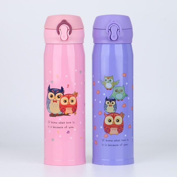 Термос, серия: Топ, "Совушки", 450 мл, сохраняет тепло 10 ч, 7 х 24.5 см, микс
Термос, серия: Топ, "Совушки", 450 мл, сохраняет тепло 10 ч, 7 х 24.5 см, микс