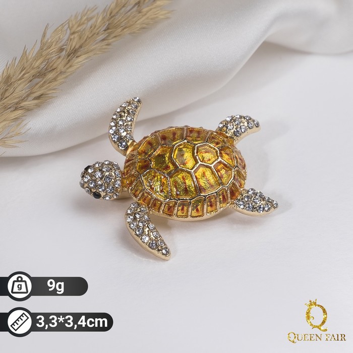 Брошь "Черепашка", цвет коричневый в золоте
Брошь "Черепашка", цвет коричневый в золоте