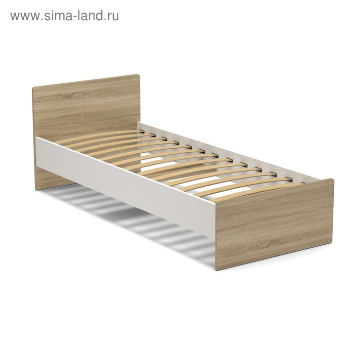 Кровать 80 (с орт.основанием) Эксон 856х710х2032, белый/дуб сонома 
Кровать 80 (с орт.основанием) Эксон 856х710х2032, белый/дуб сонома