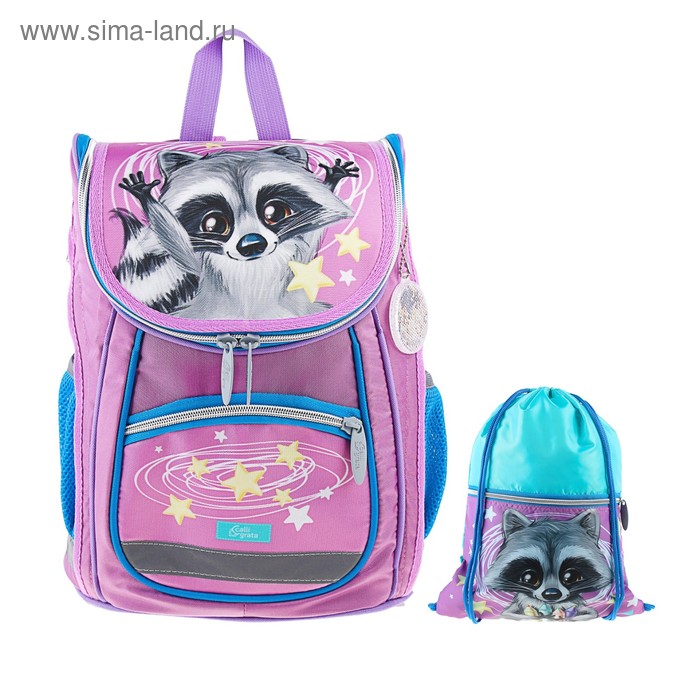 Ранец Стандарт, Сalligrata, 36 х 26 х 16 см, с мешком для обуви, «Енот»
Ранец Стандарт, Сalligrata, 36 х 26 х 16 см, с мешком для обуви, «Енот»