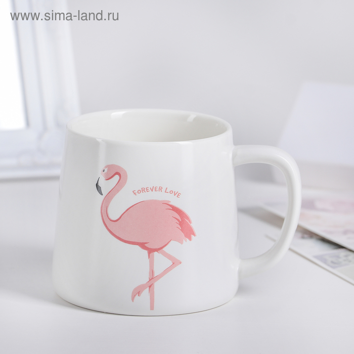 Кружка керамическая «Розовый фламинго», 350 мл, цвет белый
Кружка керамическая «Розовый фламинго», 350 мл, цвет белый