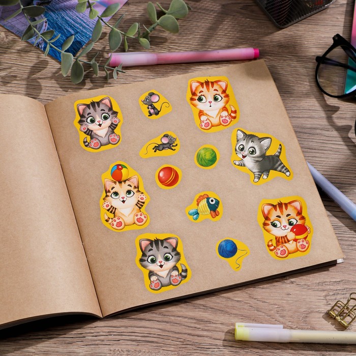 Наклейки «Милые котята», 14 × 21 см
Наклейки «Милые котята», 14 × 21 см