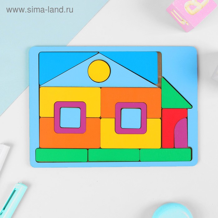 Головоломка «Построй домик», крашеное дерево
Головоломка «Построй домик», крашеное дерево