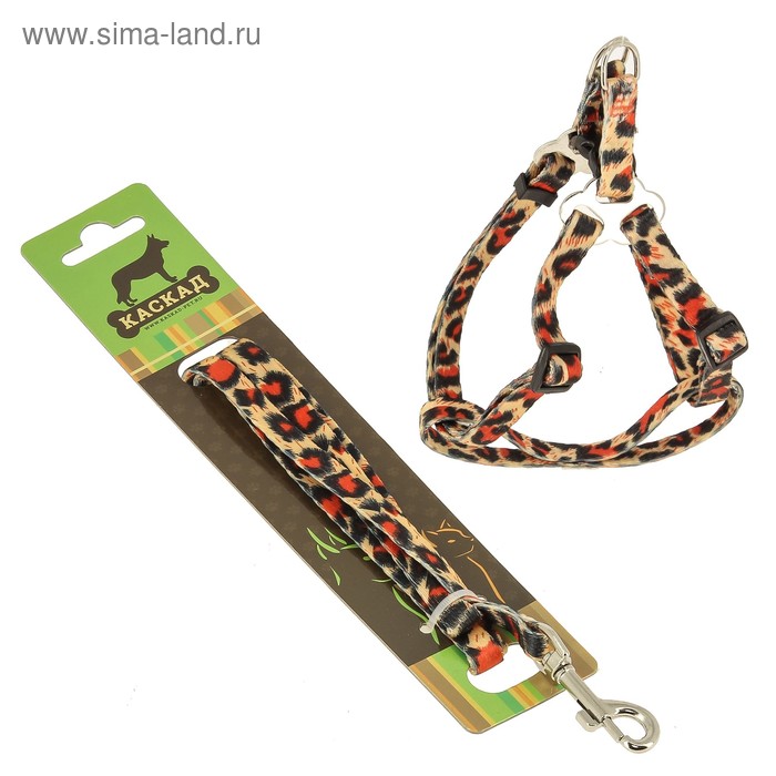 Комплект амуниции для кошек, шлейка 1,5 см, ОШ/ОГ 26-40 см, поводок 1,5см х 120 см, нейлон, леопардо
Комплект амуниции для кошек, шлейка 1,5 см, ОШ/ОГ 26-40 см, поводок 1,5см х 120 см, нейлон, леопардо