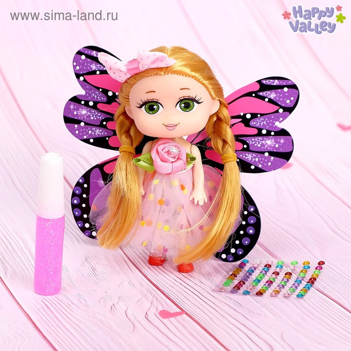 фото Кукла-малышка юленька «создай крылья своей мечты»: гель с блёстками и стразы, микс happy valley