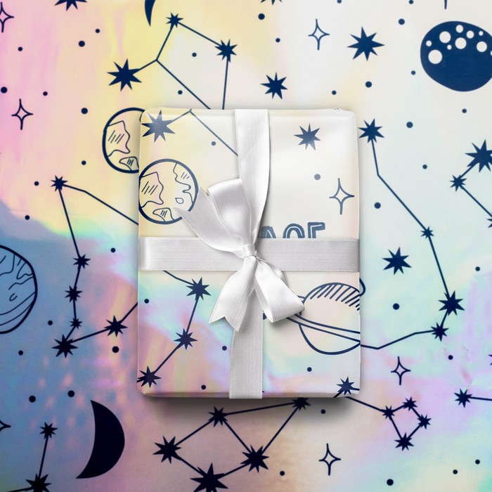 Плёнка упаковочная с голографией «Space», 100 × 70 см
Плёнка упаковочная с голографией «Space», 100 × 70 см