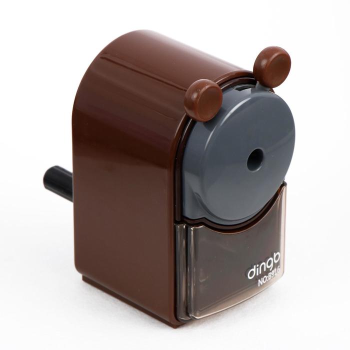 Точилка механическая с контейнером "Офис", коричневая 
Точилка механическая с контейнером "Офис", коричневая