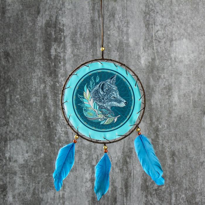 Ловец снов "Призрачный волк" диам 20 см
Ловец снов "Призрачный волк" диам 20 см