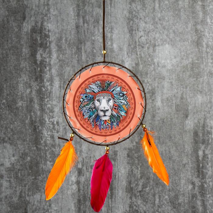 Ловец снов "Лев" диам 20 см 
Ловец снов "Лев" диам 20 см