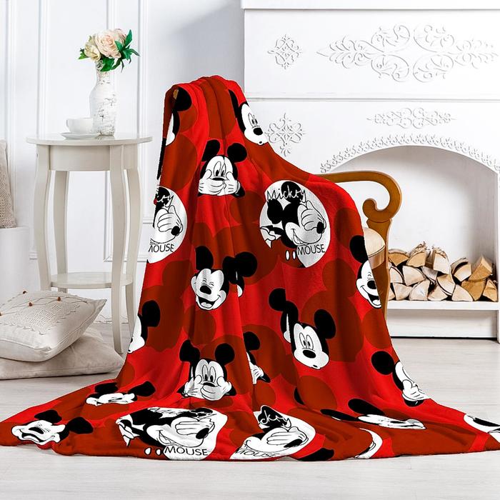 фото Плед "павлинка" микки маус, 150х200, цвет красный, аэрософт 190гм, пэ100% disney; микки маус